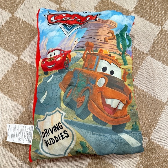 Vintage 2007 Cars pillow soft large book plush disney pixar lightning mcqueen - Picture 1 of 9
